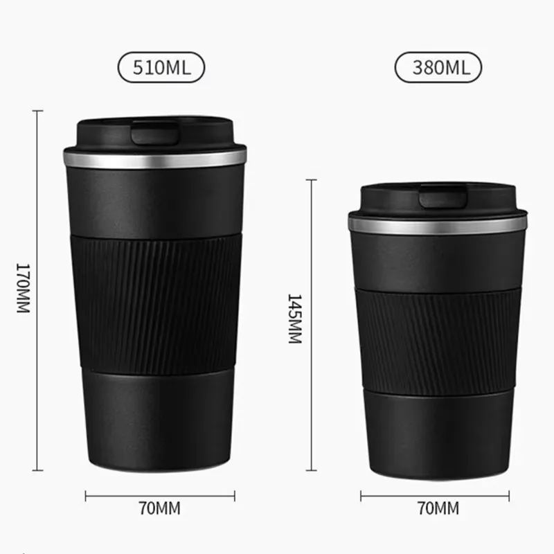 Stainless Steel Coffee Cup Double Layer Vacuum Insulation Cup Outdoor Portable Car Water Cups Fashion Mug Water Bottle