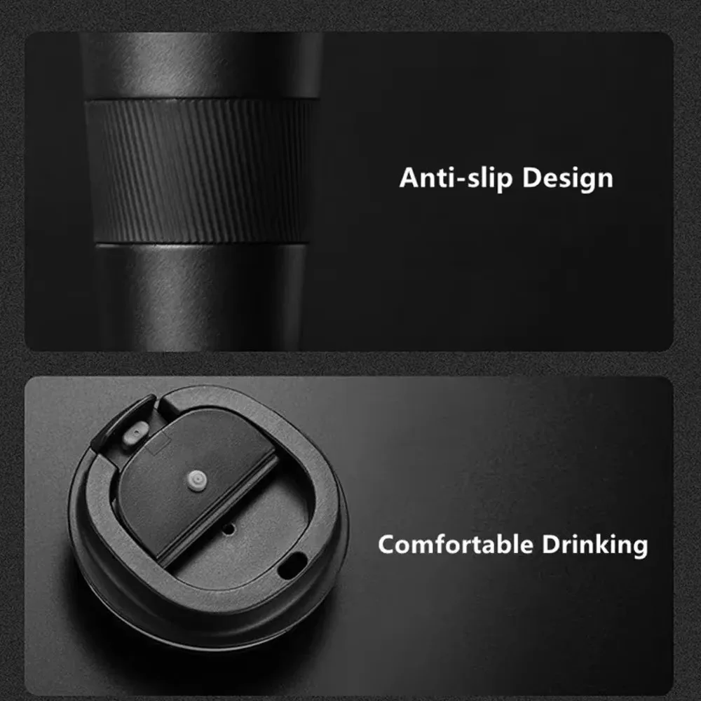 Stainless Steel Coffee Cup Double Layer Vacuum Insulation Cup Outdoor Portable Car Water Cups Fashion Mug Water Bottle