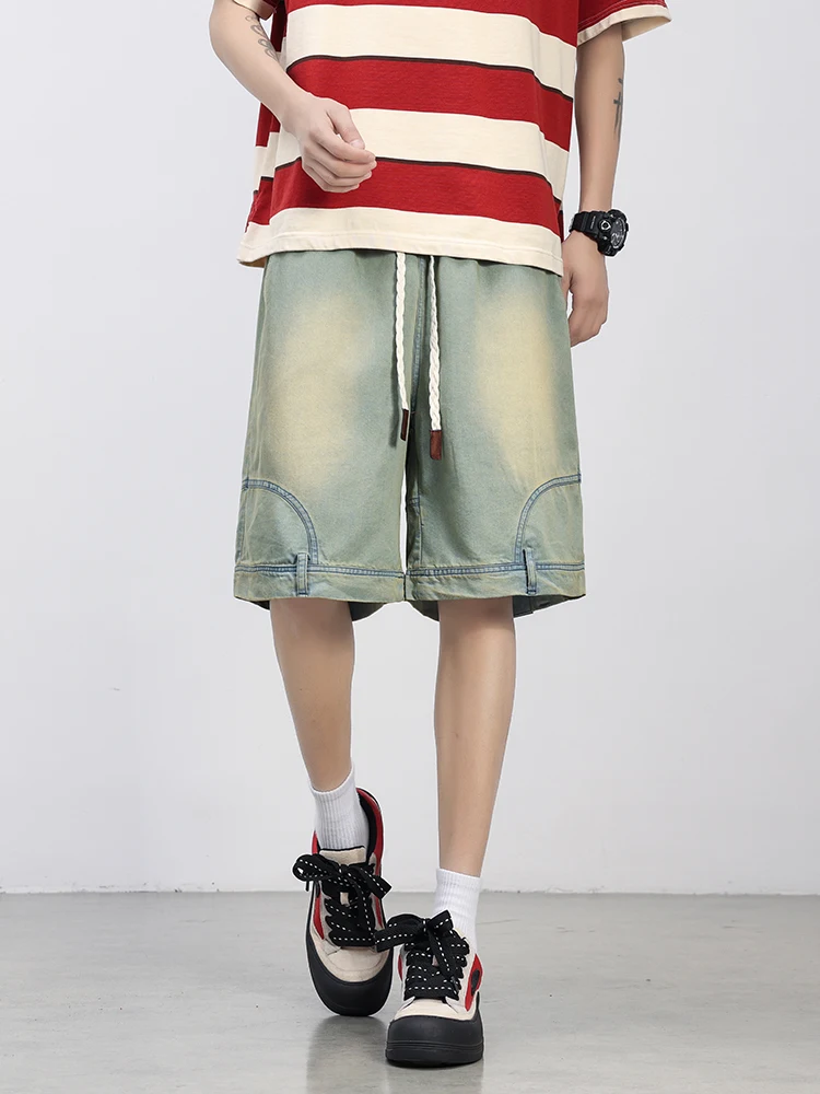 Summer Men's Denim Shorts Lightweight and Cool Lyocell Jeans Shorts Big Size 8XL Baggy Cargo Shorts
