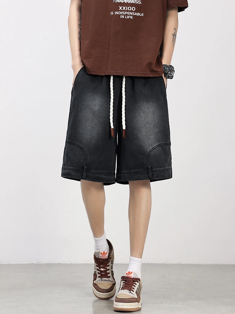 Summer Men's Denim Shorts Lightweight and Cool Lyocell Jeans Shorts Big Size 8XL Baggy Cargo Shorts