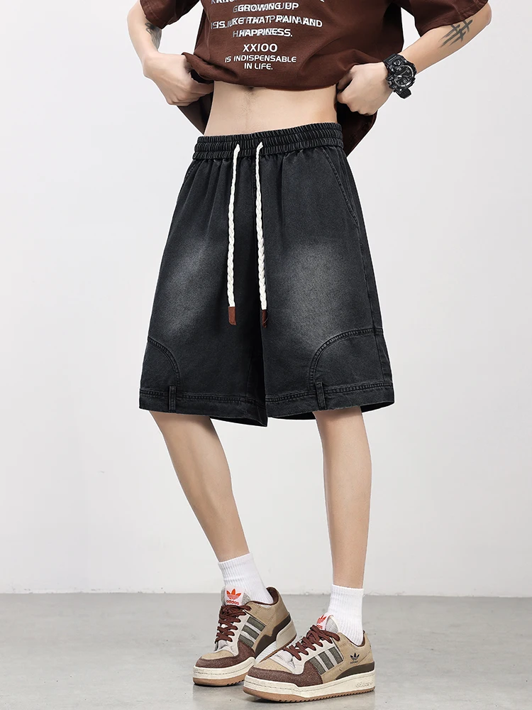 Summer Men's Denim Shorts Lightweight and Cool Lyocell Jeans Shorts Big Size 8XL Baggy Cargo Shorts